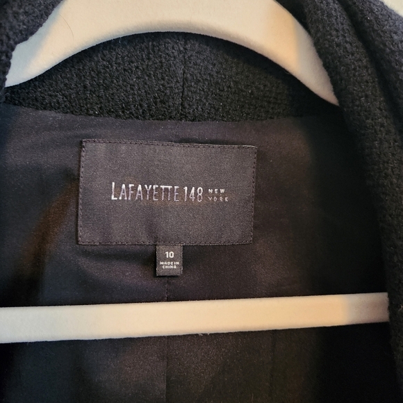 Lafayette 148 New York Black Zippered Jacket Size 10 - Picture 11 of 12